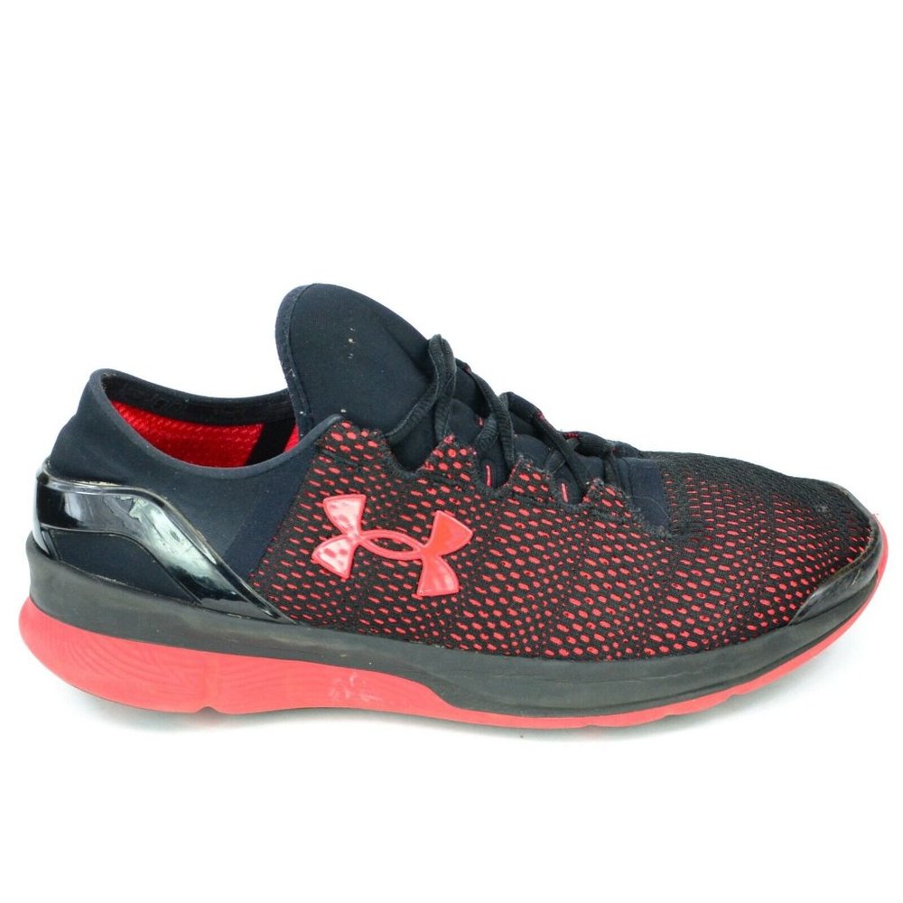 Under Armour Charged Pursuit 2 Men's Size 10 Black & Red Mesh Running Sneakers